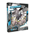 Black BOLT binder collection featuring a character graphic and visible Pokémon cards in a zigzag-patterned design.