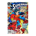 Superman in a dynamic pose on the cover of 'Superman: The Man of Steel' issue 27, featuring explosive effects and debris.