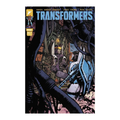 Intricate comic book cover of Transformers #17 featuring mechanical elements and detailed artwork.