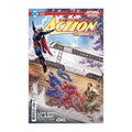 Comic book cover featuring a superhero in blue and red, with 'Action Comics' and issue number '1068' prominently displayed.