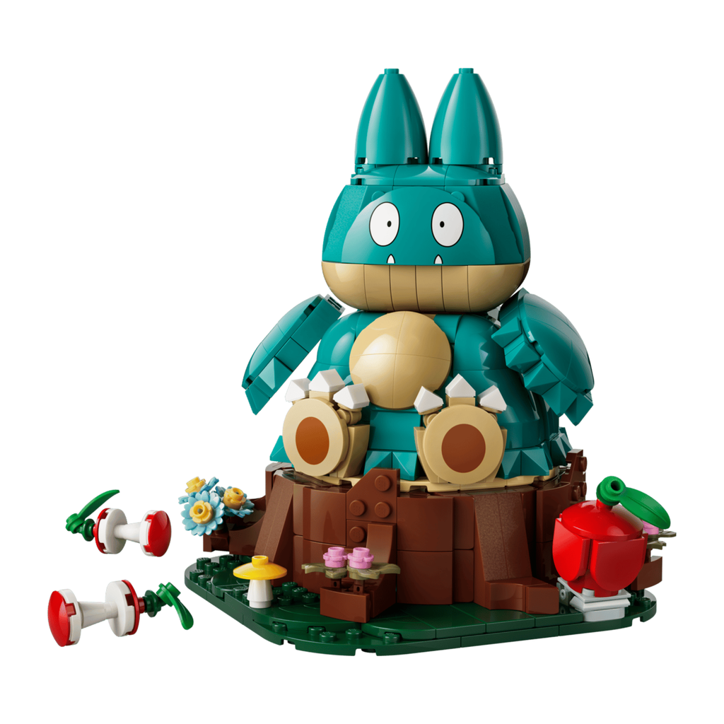 LEGO Pokémon Munchlax 72150 – side view of brick-built figure capturing Munchlax's iconic form