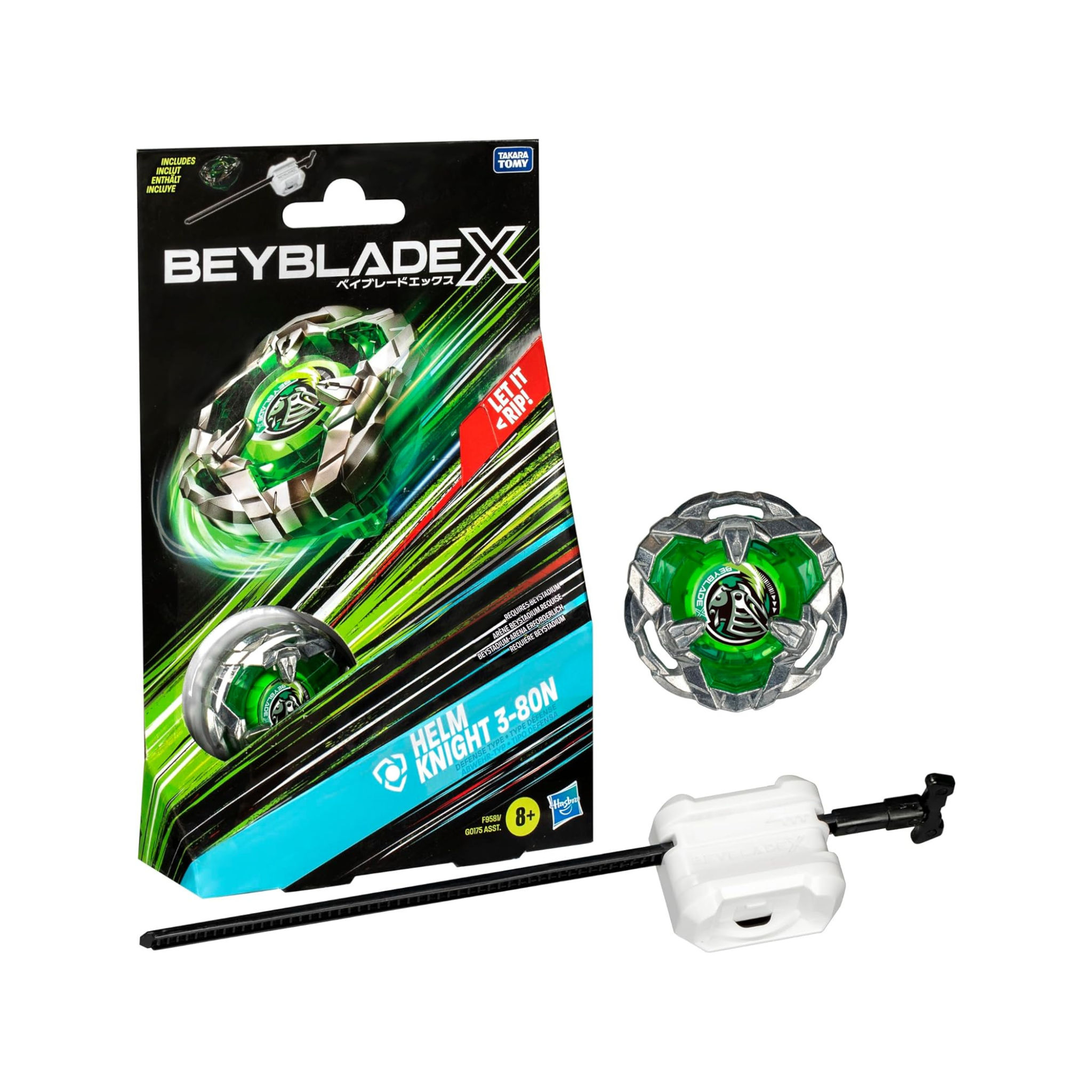 Beyblade X Launcher Helm Knight 3-80N Starter Pack Set