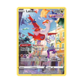 Latias Pokémon trading card from the Fusion Strike series, featuring colorful illustration and abilities Red Assist and Dyna Barrier.