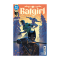 Batgirl #16 comic book cover featuring a character in a black costume with a bat symbol in a vibrant forest background.
