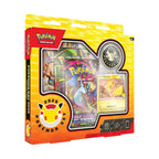 Colorful packaging of Pokémon TCG: Pokémon Day 2026 Collection featuring Pikachu and various Pokémon characters.