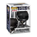 Funko Pop figure of the Black Ranger from Mighty Morphin Power Rangers, featuring a clear box with character details.