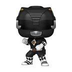 Funko Pop figure of a character in a black costume with a helmet, featuring distinct black and white patterns in a fighting stance.