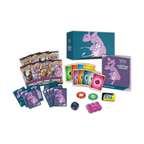 Pokémon TCG: Sun & Moon-Unified Minds Elite Trainer Box featuring colorful graphics, booster packs, and game tokens.