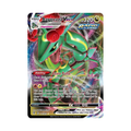 Rayquaza VMAX trading card featuring vibrant colors, dynamic pose, and abilities like Azure Pulse and Max Burst.