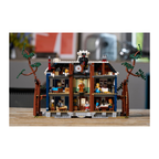 Multi-level building with detailed interior scenes and figures, inspired by a fictional theme from a TV series.