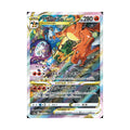 Charizard Vstar trading card featuring vibrant artwork, HP 280, and attack details in Japanese.