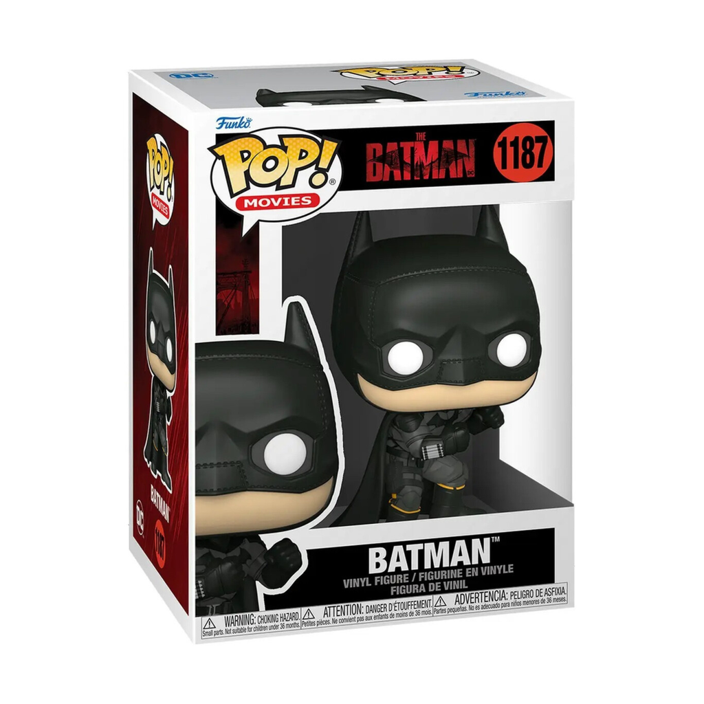 Funko Pop! vinyl figure packaging of Batman with visible branding.