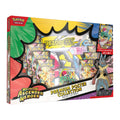 Boxed Mega Evolution—Ascended Heroes Premium Poster Collection featuring colorful Pokémon artwork and a Mega Lucario display.