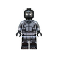 Black and gray Spider-Man minifigure in stealth suit with detailed mask and articulated limbs.