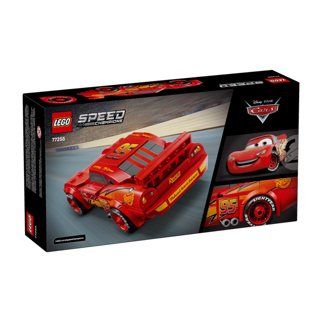 LEGO Cars Lightning McQueen 77255 – detailed side view of iconic Disney Pixar Cars buildable model