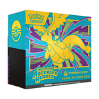 Pokémon trading card game Elite Trainer Box with dragon-like creature design on a blue background