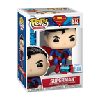 Superman Funko Pop! vinyl figure in packaging with Superman logo and branding.