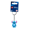 Keychain featuring a blue character with large ears, attached to a metal chain and keyring, set against a blue background.