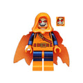 Hobgoblin minifigure featuring an orange hood and cape, blue pants, and a smiling face with an alternate expression.