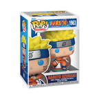 Vinyl figure of Naruto Uzumaki with a scroll, featuring spiky yellow hair and an orange outfit in a colorful box.