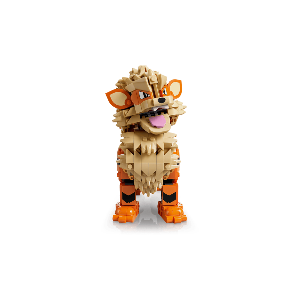 LEGO Pokémon Arcanine 72160 – side profile of completed build displaying iconic Arcanine form