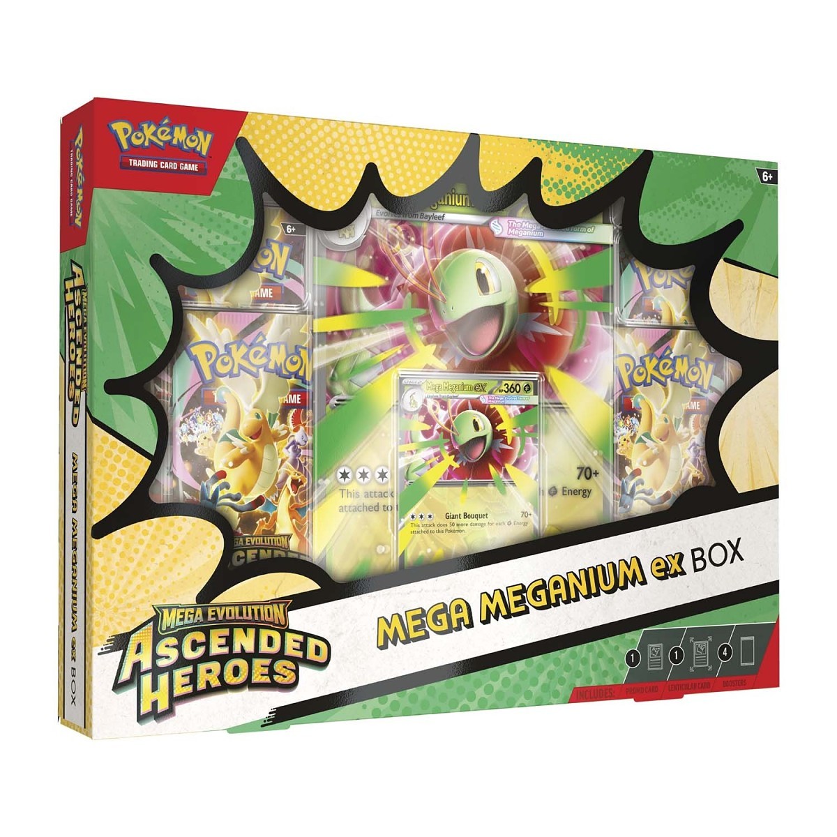 Pokémon TCG: Mega Evolution—Ascended Heroes Mega Meganium ex Box – front