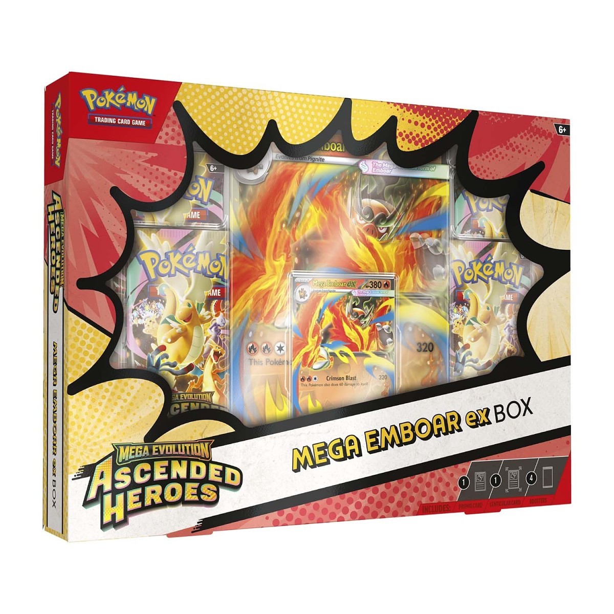Pokémon TCG: Mega Evolution—Ascended Heroes Mega Emboar ex Box – front