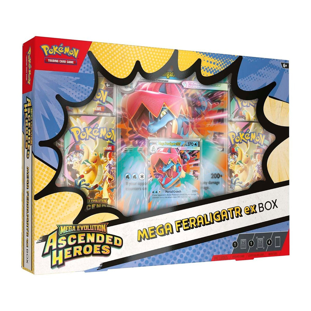 Pokémon TCG: Mega Evolution—Ascended Heroes Mega Feraligatr ex Box – front