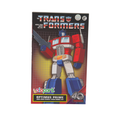 Optimus Prime model kit by Yolopark, featuring interchangeable hands and an ion blaster, stands at 12cm tall.